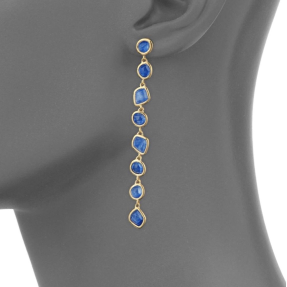 Monica Vinader - Siren Kyanite & Gold Earrings